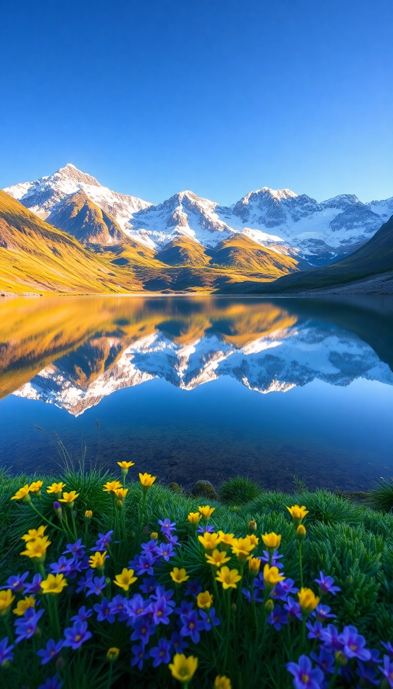 Best Fun Spring Mountain Reflection Phone Captivating Background